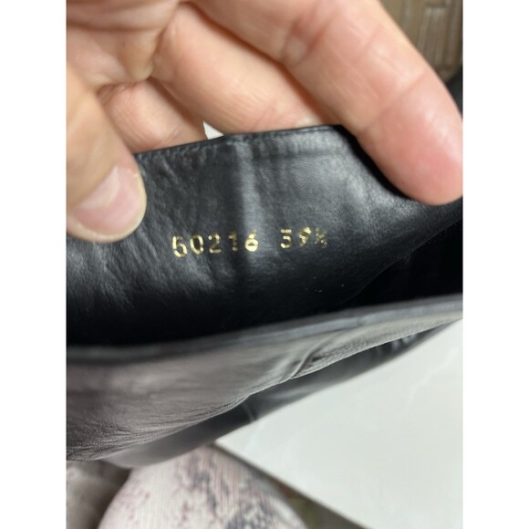 Frame Le Brooklyn Botties Short Boots Black Leather Mid Heels Sz 39.5 Us 9.5 - Picture 10 of 12